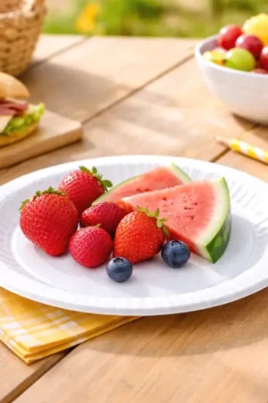 Petite assiette en carton ronde Blanche x 10 pièces Achetez Aujourd'hui