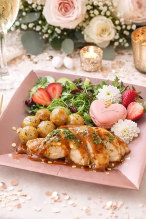 Assiette carrée en carton Rose gold 23cm x 10pièces Paiement Sécurisé