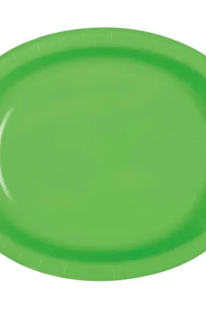 Offre Du Jour Assiette Carton Ovale Vert anis 30cm x 8 pièces
