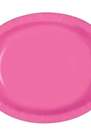 Assiette Carton Ovale Fuchsia 30cm x 8 pièces Satisfait Ou Remboursé