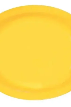 Assiette Carton Ovale Jaune 30cm x 8 pièces Prix Réduit