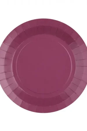 Offre Exclusive Petite assiette en carton ronde Aubergine x 8 pièces
