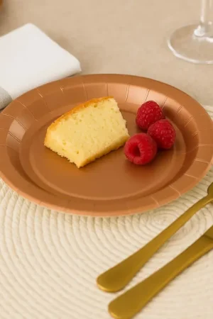 Petit Prix Petite assiette en carton ronde Bronze x 10 pièces