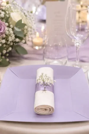 Marque Assiette carrée en carton Parme 23cm x 10 pièces
