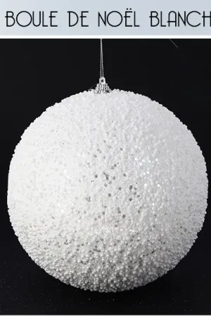 Bon Plan Grande boule de noel neige 15cm