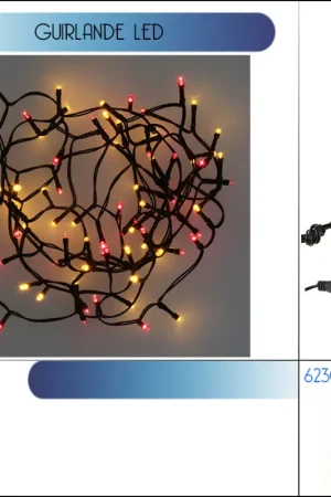 Guirlande lumineuse80 LED Rouge et Jaune Remise