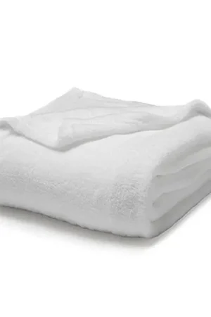 Paiement Sécurisé Couverture pas chere moelleuse 220x240 Blanche