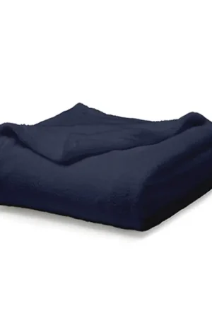 Meilleur Prix Couverture pas chere moelleuse 220x240 Bleu Marine