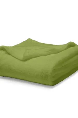 Soldes Couverture pas chere moelleuse 220x240 Vert anis