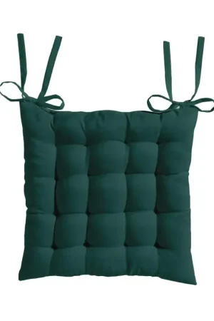Galette de chaise matelassée Emeraude 40x40 cm Promotion