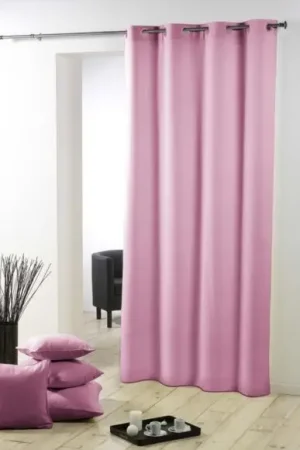Rideau Oeillets pas cher Rose 140x260cm Offre Limitée