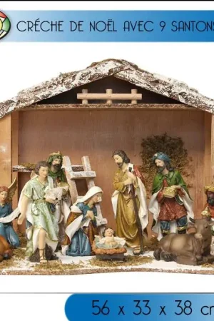 Jusqu'à Épuisement Des Stocks Grande creche de noel + 9 Santons