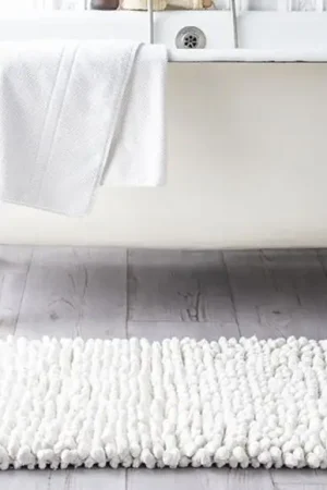 Tapis de bain Bubble Blanc 50 x 80 cm Dernier Modèle