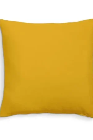 Coussin deco Jaune 40x40cm 100% coton Vente Flash