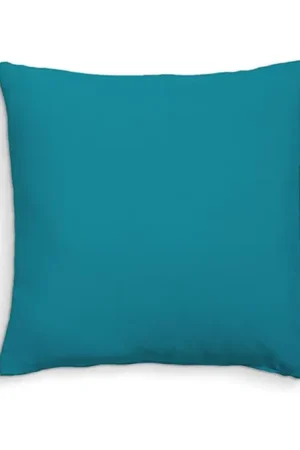 Coussin dehoussable 60x60 Turquoise 100% coton Expédié Aujourd'hui