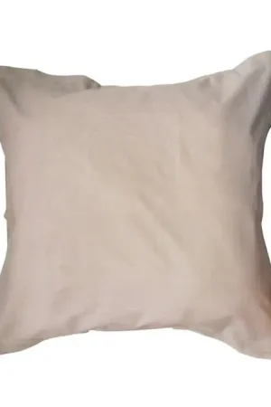 Taie d'oreiller percale 75x75 cm Beige Paiement Sécurisé