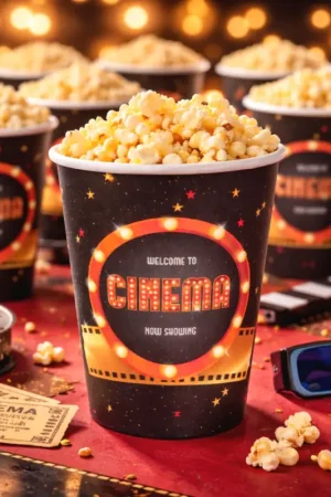 Gobelet en carton Hollywood Cinema x 10 pièces Jusqu'à Épuisement Des Stocks
