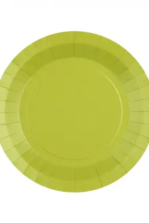 Petite assiette en carton ronde Vert anis x 10 pièces Produit De Marque