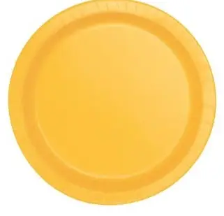 Assiette carton ronde Jaune 23 cm x 16 pièces Vente Flash