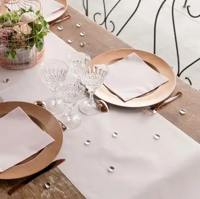 Chemin de table voie seche luxe Blanc Acheter En Ligne