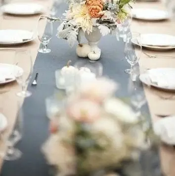 Chemin de table voie seche luxe Gris Meilleur Choix