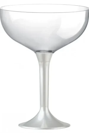 Coupe à champagne plastique Nacré Blanc x 20 pièces Remise