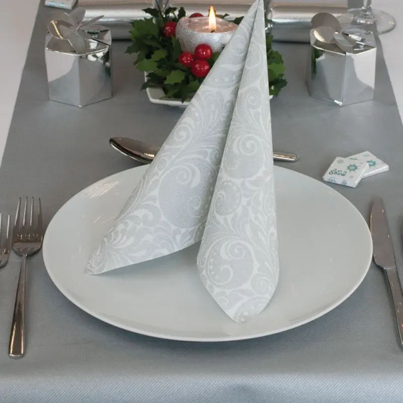 Nappe en voie seche Argent Luxe 25 m en rouleau Marque