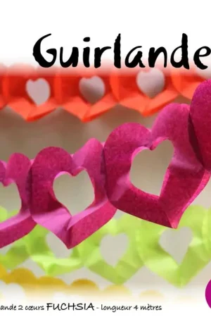 Achetez Aujourd'hui Guirlande en papier avec Coeur Fuchsia
