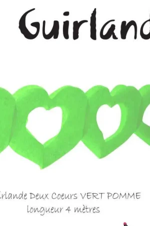 Haute Qualité Guirlande en papier avec Coeur Vert anis