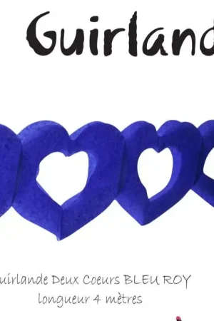 Guirlande en papier pas cher coeur bleu roi Jusqu'à Épuisement Des Stocks