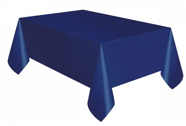 Remise Nappe en plastique rectangulaire Bleu Marine 135x270cm