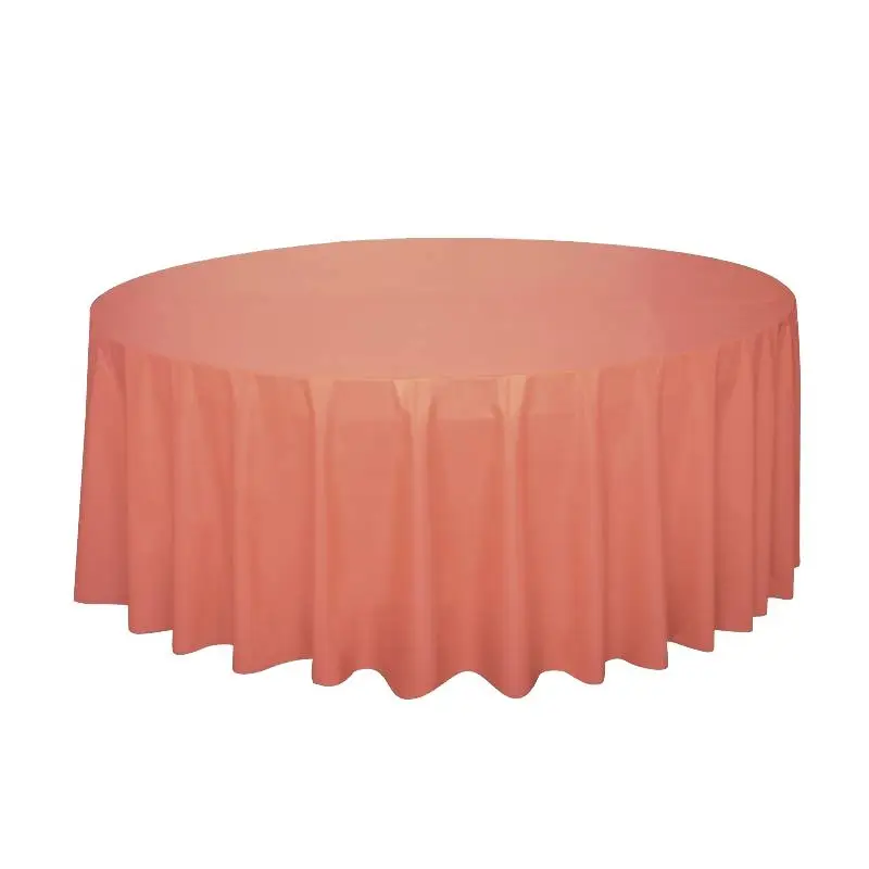 Promotion Saisonnière Nappe ronde en plastique Corail 210cm
