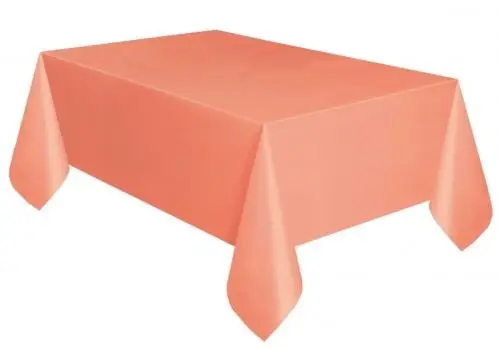 Nappe en plastique rectangulaire Corail 135x270cm Vente Flash