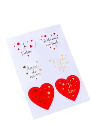 Prix Choc 24 Stickers Coeur Amour