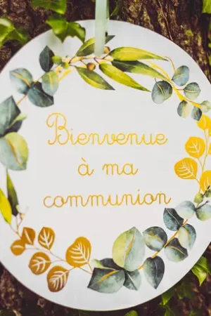 Pancarte Bienvenue a Ma Communion Populaire