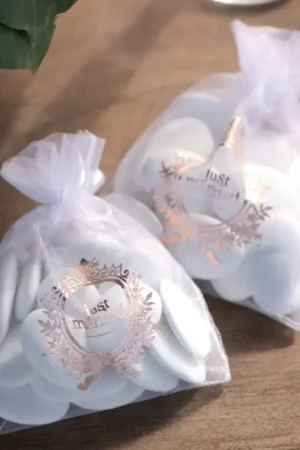 Sachet a dragees Just Married Rose gold x 6 pièces Jusqu'à Épuisement Des Stocks
