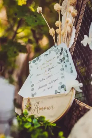 Top Vente 10 Invitations avec enveloppe Eucalyptus