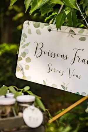 Prix Cassé Pancarte Boisson Fraiche Eucalyptus