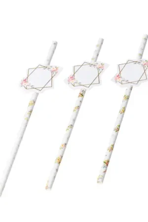 Vente Directe Paille La vie est belle avec etiquettes x 12