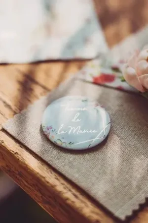 Dernier Modèle 2 Badges Témoin de la Mariée et Marié