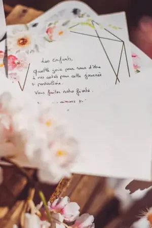 10 Invitations avec enveloppe La vie est belle Pas Cher