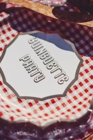 Expédié Aujourd'hui 8 Assiettes en carton Guinguette Vichy rouge