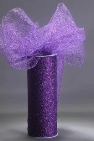Acheter En Ligne Tulle pas cher pailleté Violet 15cm x 9 mètres