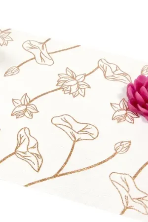 Chemin de table Zen Rose gold Pas Cher