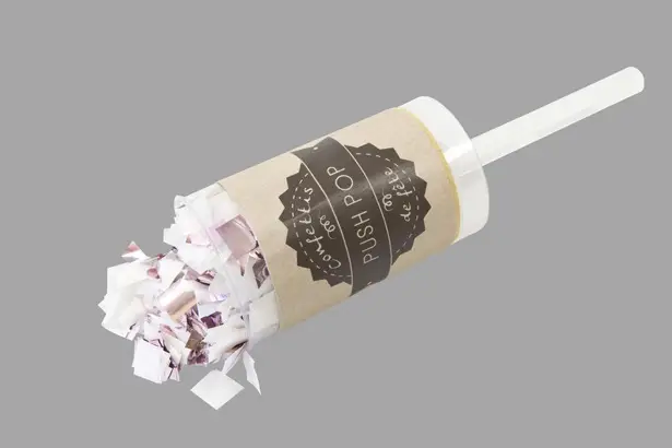 Petit canon a confettis rose gold 18cm Promotion Saisonnière