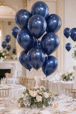 Ballon mariage nacre Bleu marine 30cm x 100 pièces Vente Directe
