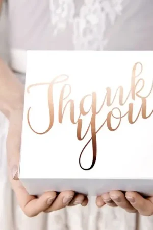 Lot de 10 Boites a gateaux Thank you rose gold Prix Réduit