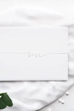 Prix Bas Livre d'or mariage Blanc Love Argent