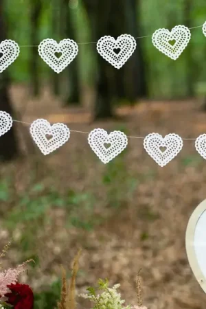 Guirlande mariage napperon Coeur Blanc Must-Have