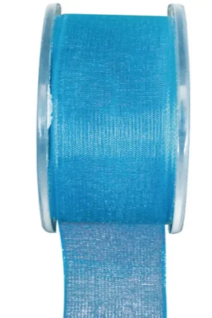 Ruban Organza 40mm Turquoise x 20 mètres Dernier Modèle